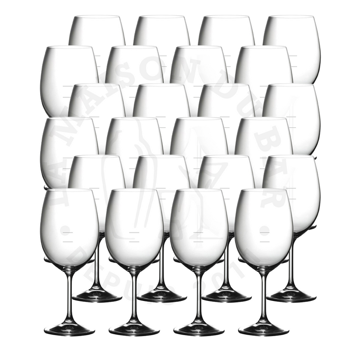 Verre à vin gravé 16oz avec ligne de quantité (bte 24)